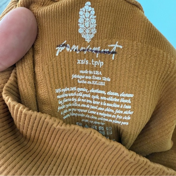 Free People Movement High Waisted Toasted Coconut Rust Orange Leggings Sz XS/S - Picture 9 of 9